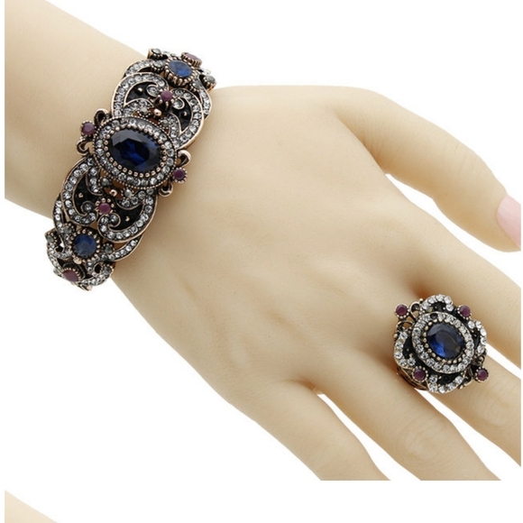 Turkish Vintage Style Jewelry Set for Women,NEW, Wedding,HandmadeGift - Picture 2 of 8